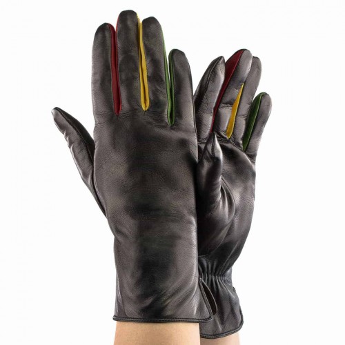 

Женские перчатки кожаные GlovesUA мод.155 черные 6 (черные стрелки)