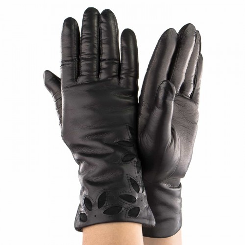 

Женские перчатки кожаные GlovesUA мод.227 черные 6,5
