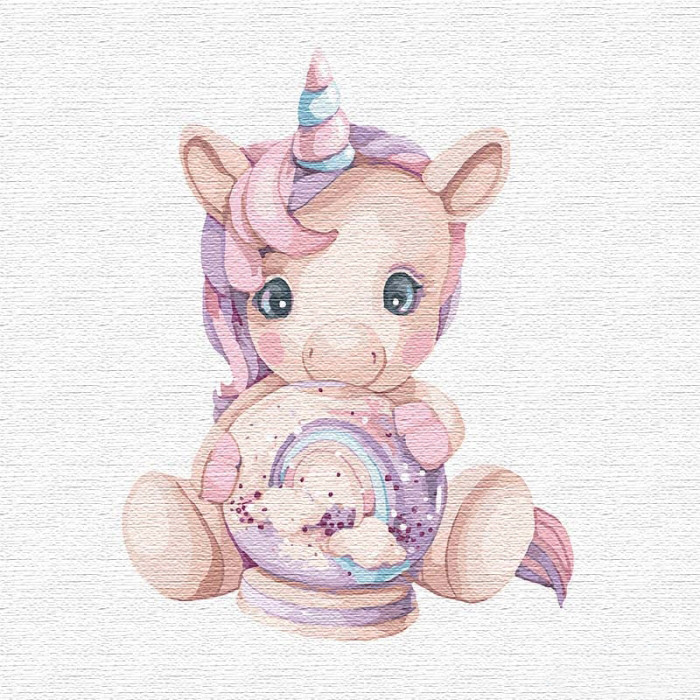 

Картина по номерам. "Розовый единорог" 30*30см KHO2357