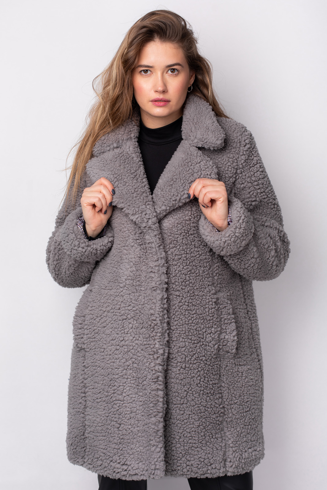 

Пальто Wear me з карманами подовжена M Серый 2w/20/23