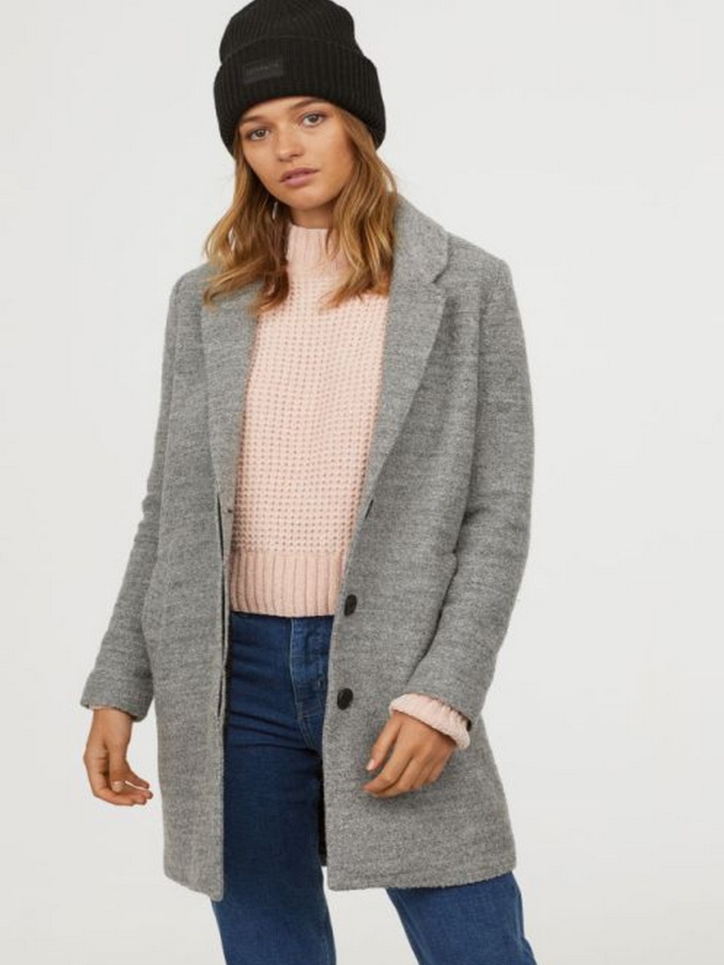 

Пальто H&M 0663140  Серое, Пальто H&M 0663140 40 Серое