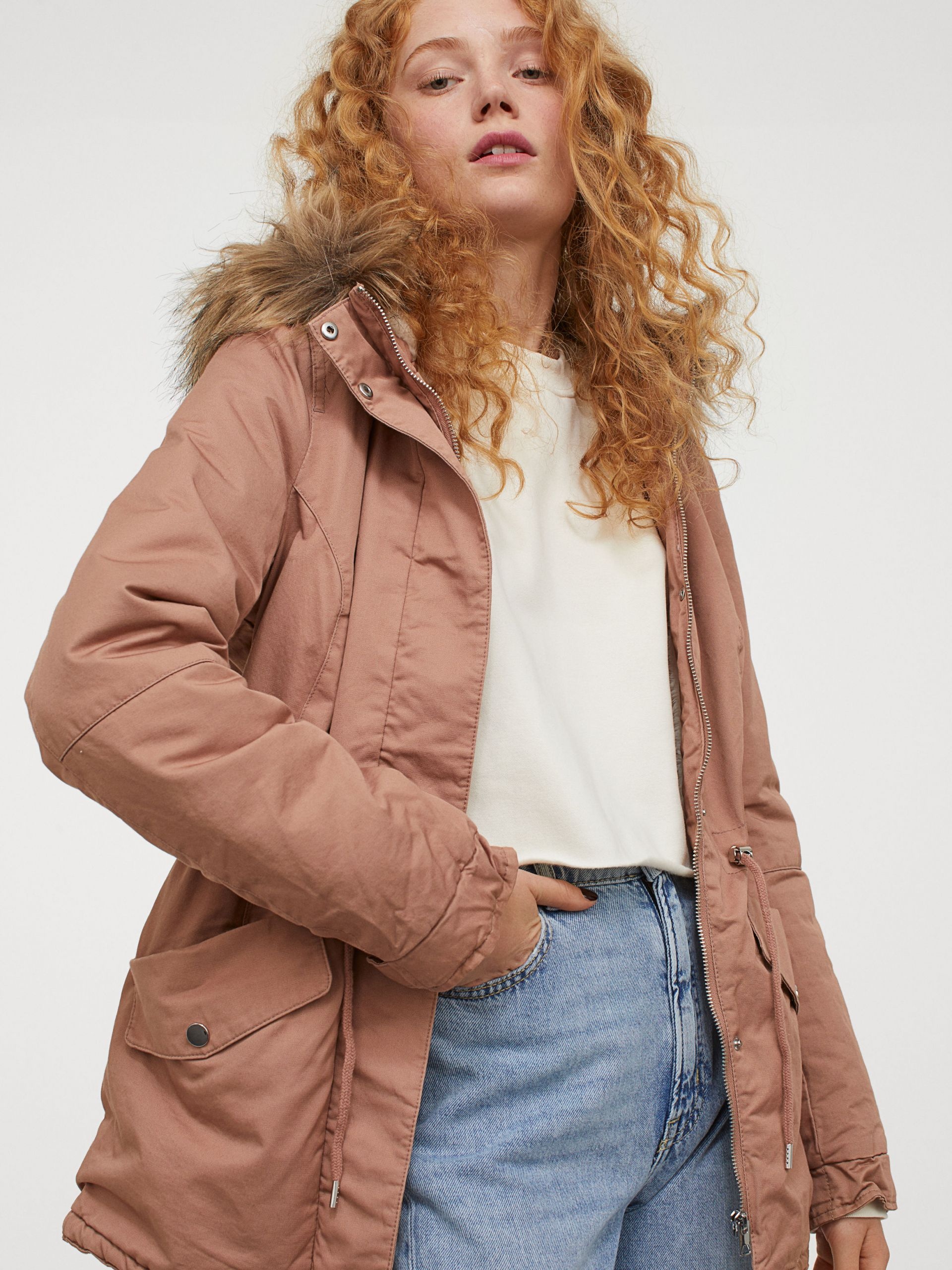 

Парка H&M 0721266-0 46 Пудровая