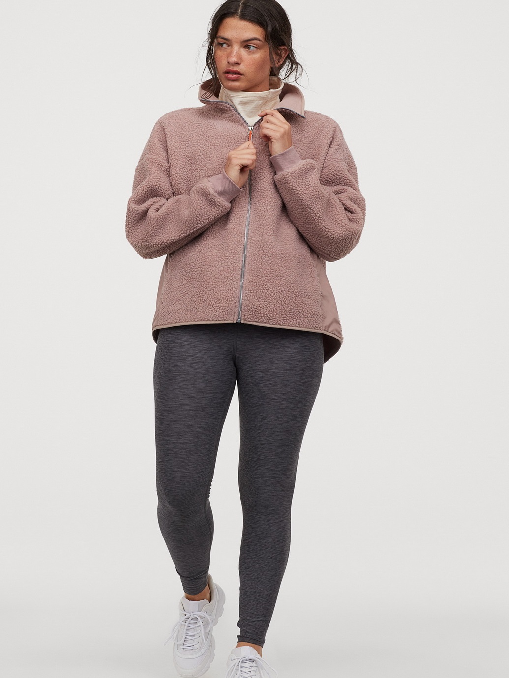 

Спортивная кофта H&M Sport 0749358-0 S Пудра