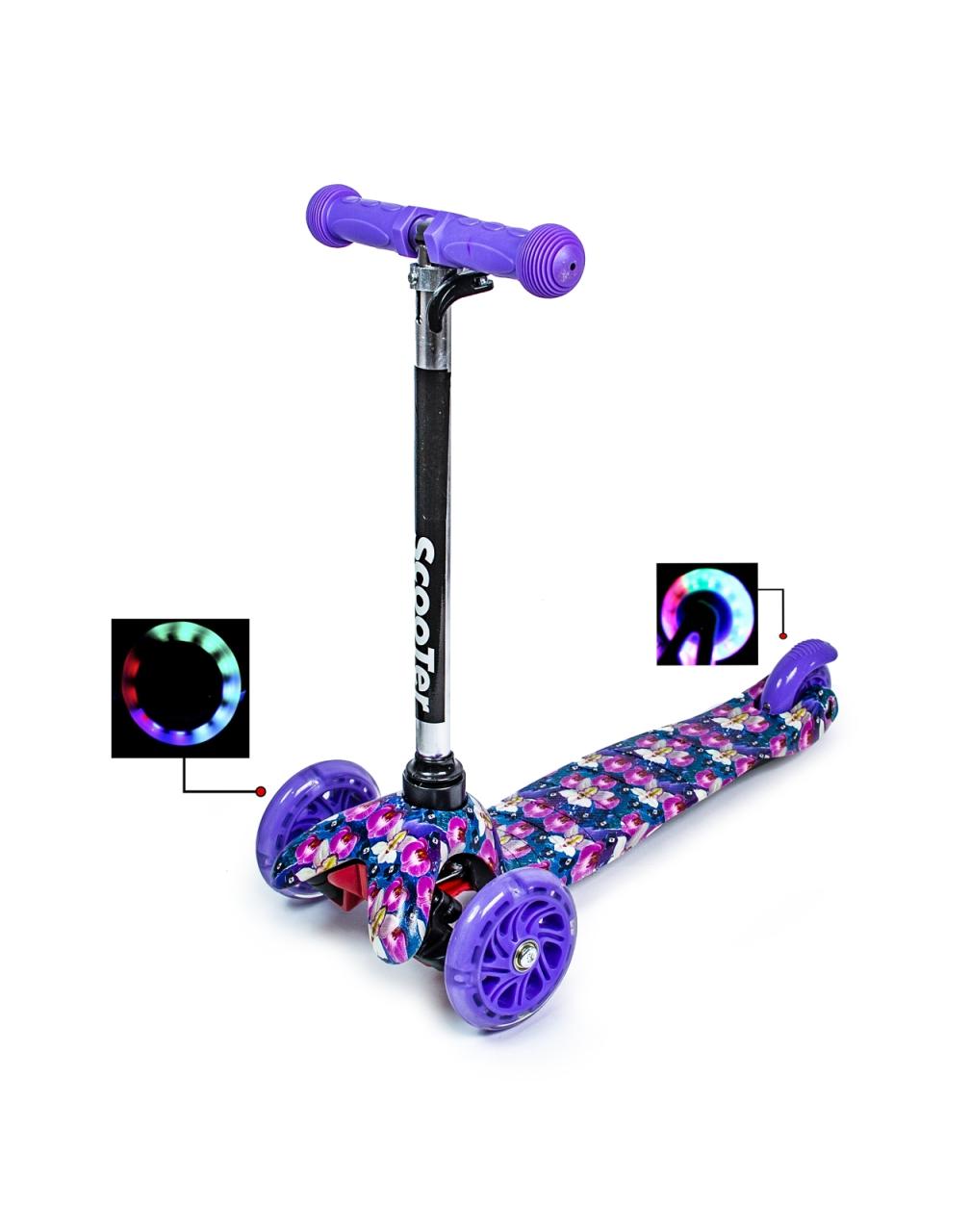 

Самокат детский Mini Scooter Орхидея