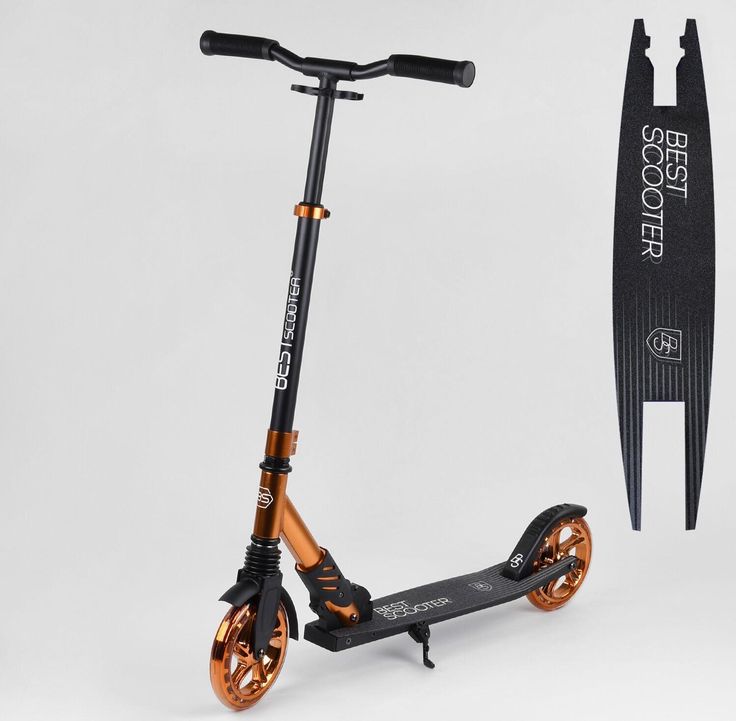 

Двухколесный самокат Best Scooter S-40388 складной с амортизатором Рама алюминий Оранжевый