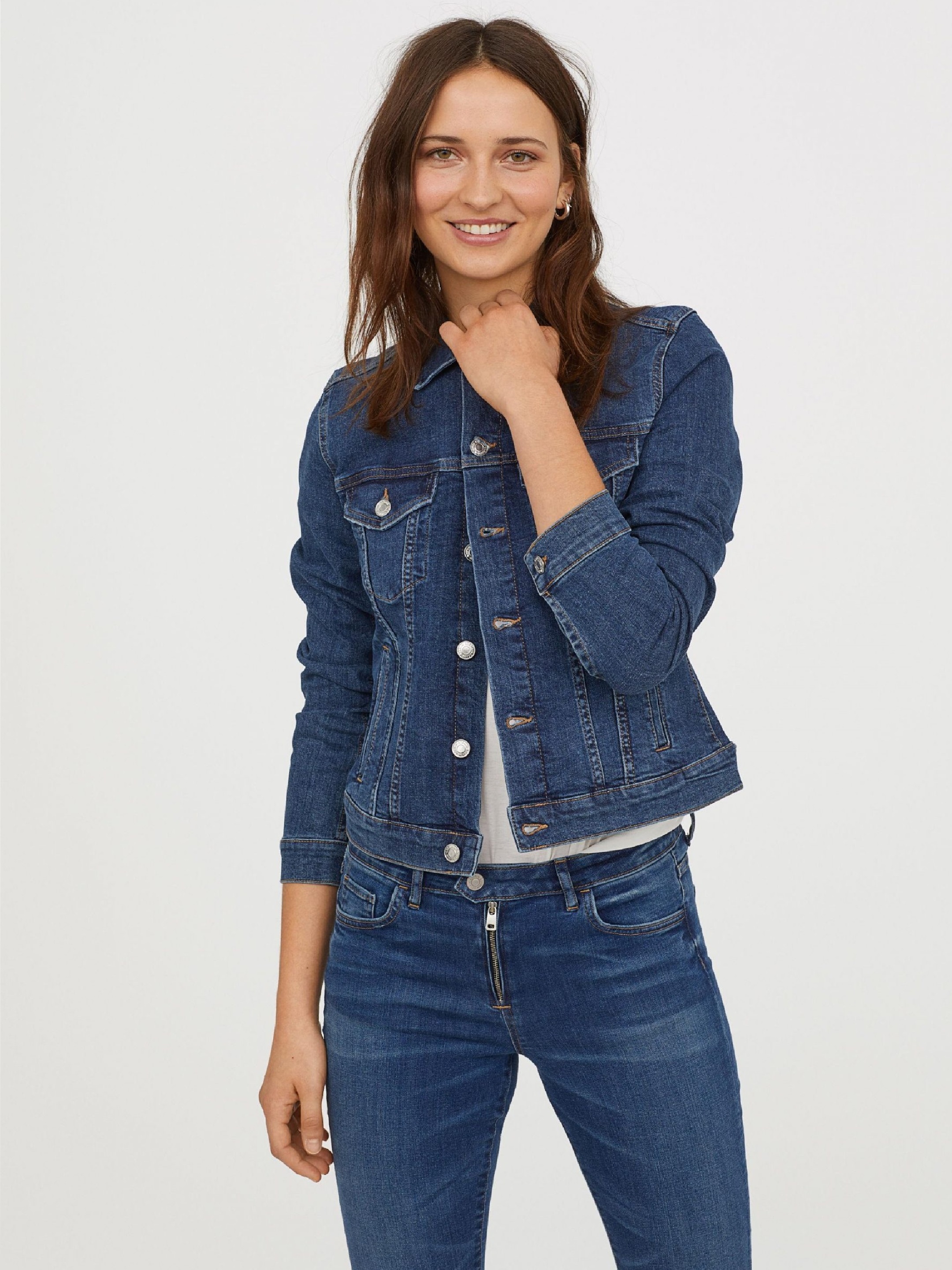 

Куртка джинсовая H&M 0399061-8 38 Темно-синяя