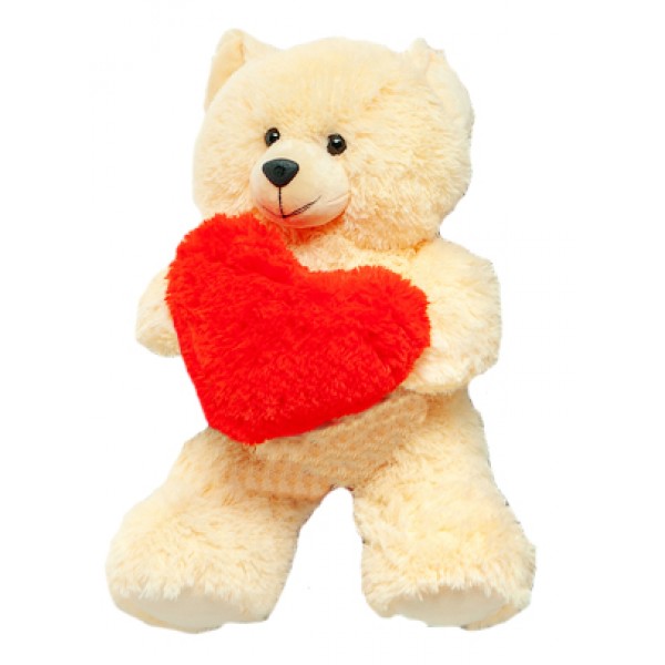 

Мягкая игрушка TeddyBoom плюшевый мишка (медведь) Фрэнк с сердцем 65 см Кремовый (123266)