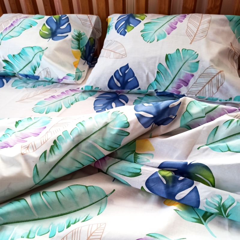 

Комплект постельного белья из бязи Time Textile Разноцветные листья двуспальный Разноцветный TT166104-d 50х70