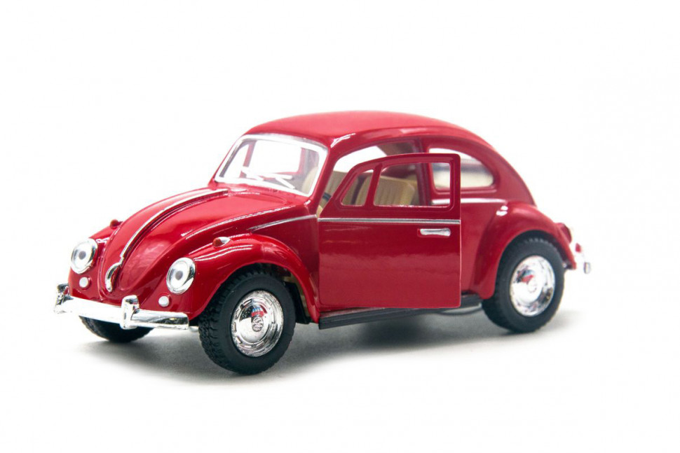 

Железная модель легковая Volkswagen Beetle 5'' KT5057W (Red)