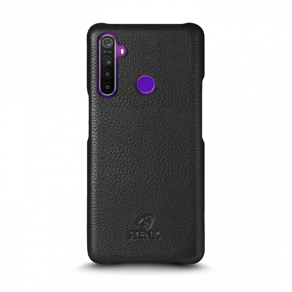 

Кожаная накладка Stenk Cover для Realme 5 Чёрная
