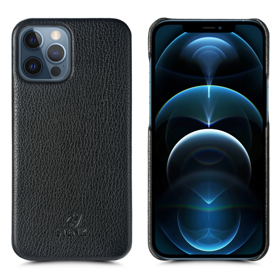 

Кожаная накладка Stenk Cover для Apple iPhone 12 Pro Max Черный