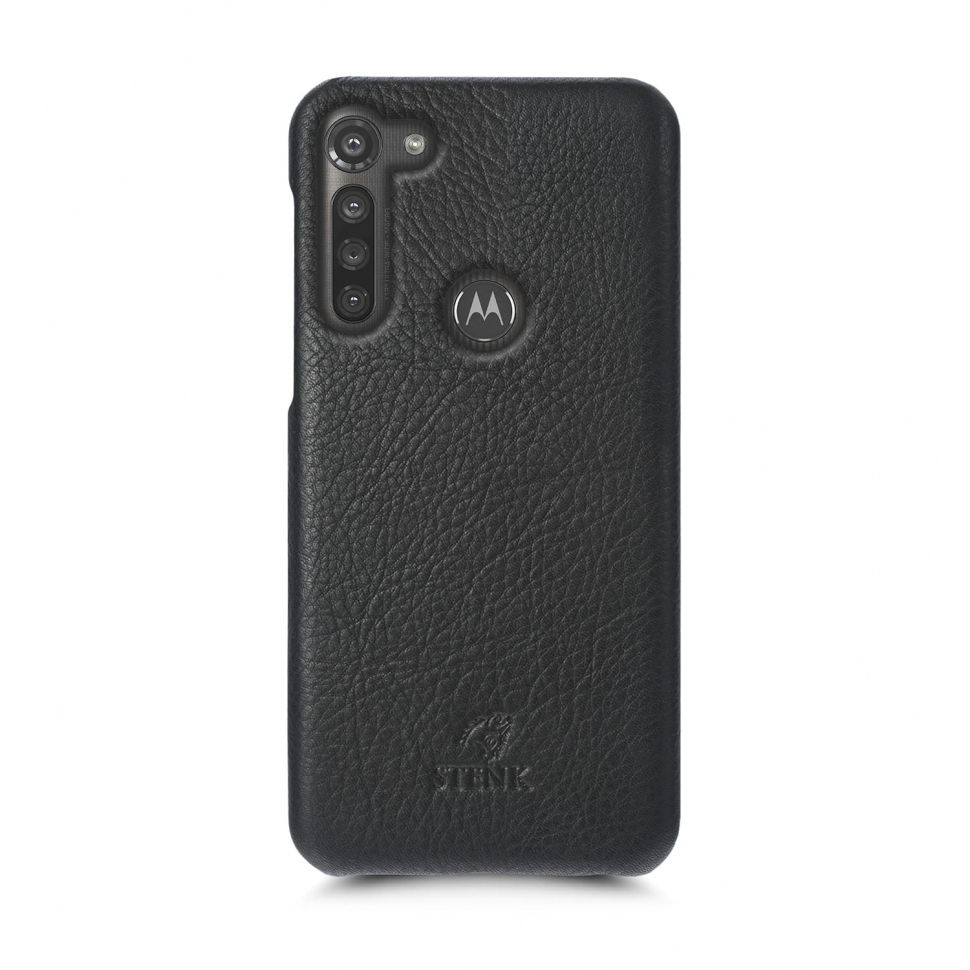 

Кожаная накладка Stenk Cover для Motorola Moto G8 Чёрная