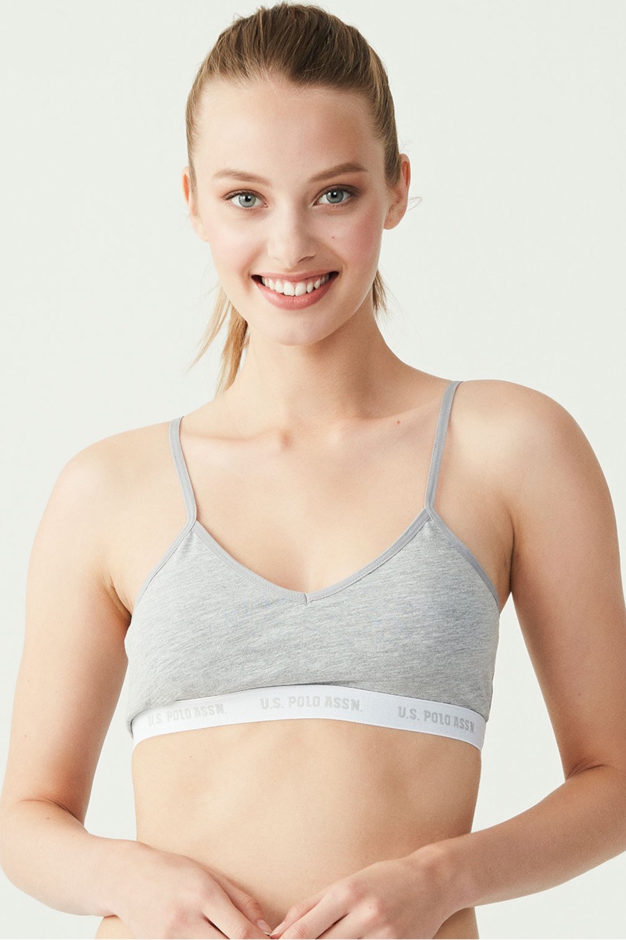 

Топ с мягкой чашкой U.S. Polo ASSN 85B Серый