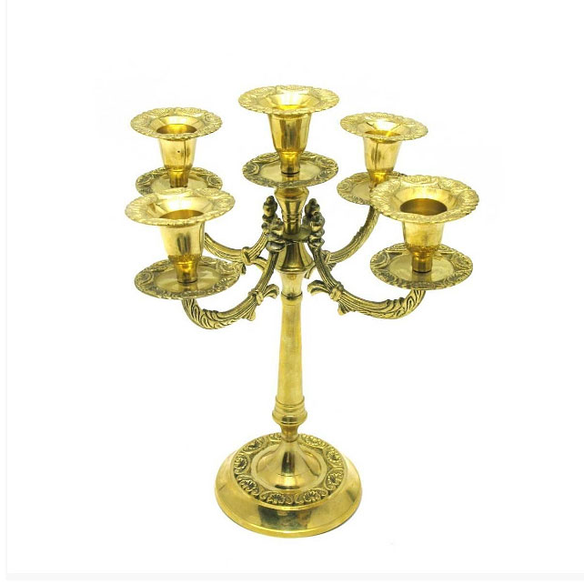 

Подсвечник Candles на 5 свечей бронзовый Sabefet T-FX30802