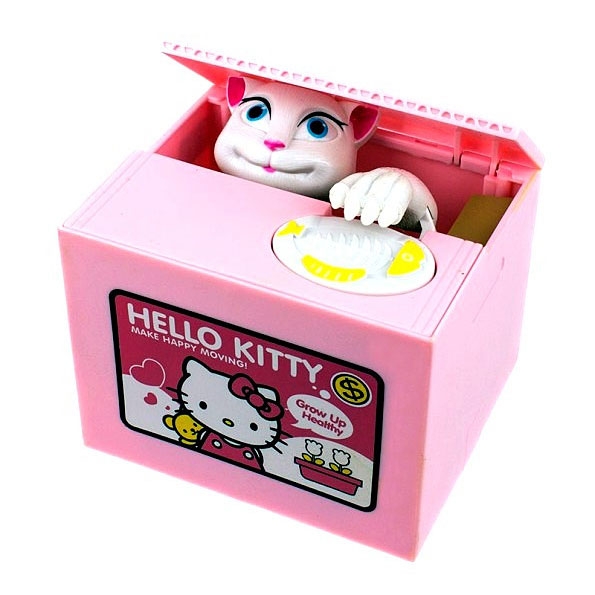 Копилка hello kitty. Копилка Хелло Китти. Копилка воришка Хелло Китти. Интерактивная копилка кот воришка. Копилка воришка в коробке.