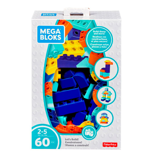 

Детский конструктор развивающий на 60 деталей Mega Bloks OL30388