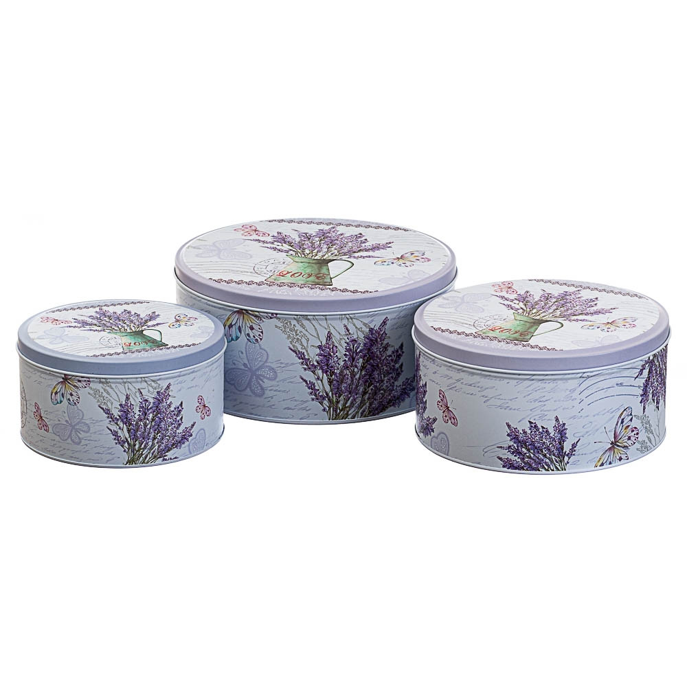 

Набор жестяных банок из 3-х штук Lavender 19х19х9 см Lefard 18144-005