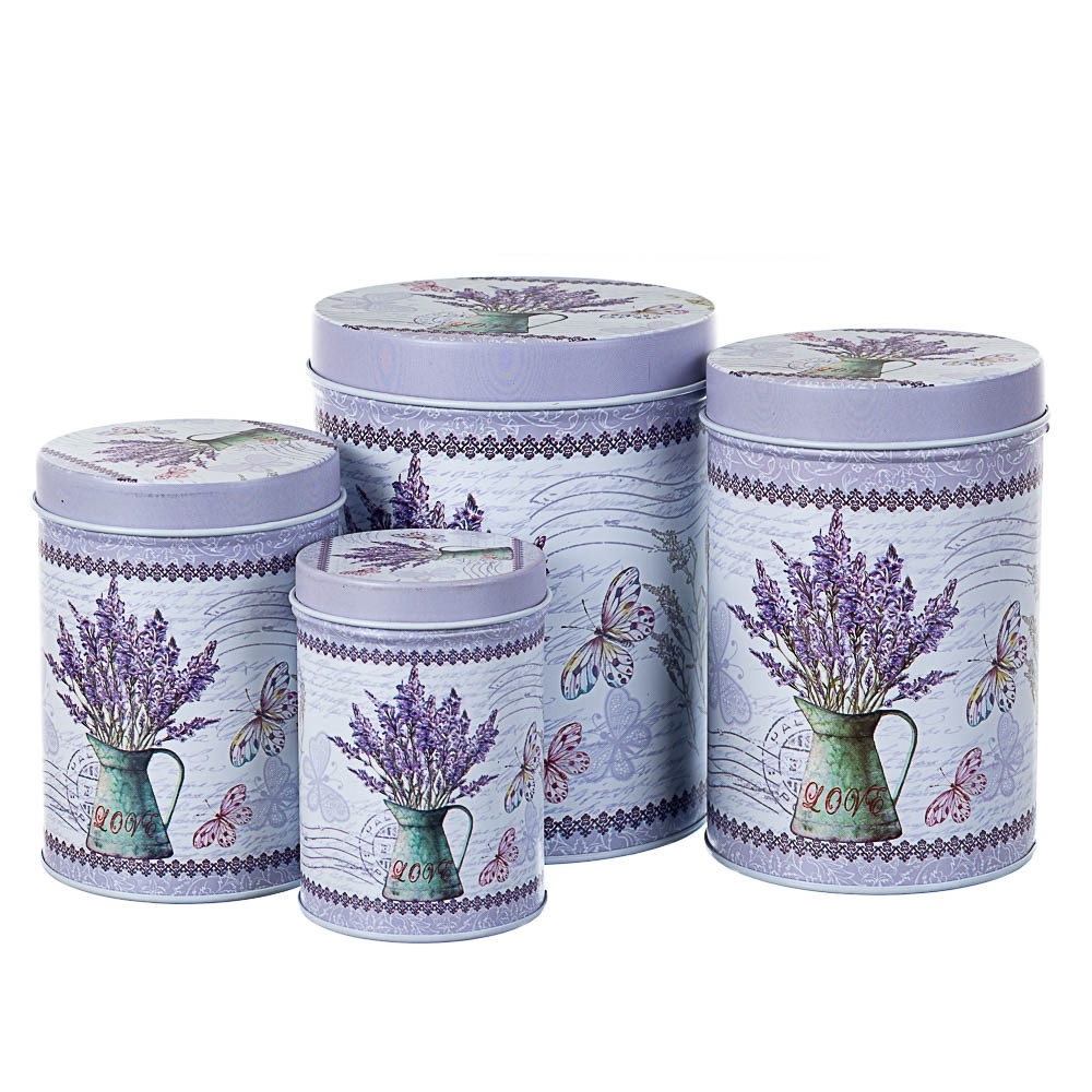 

Набор жестяных банок из 4-х штук Lavender-V1 Lefard 18144-014
