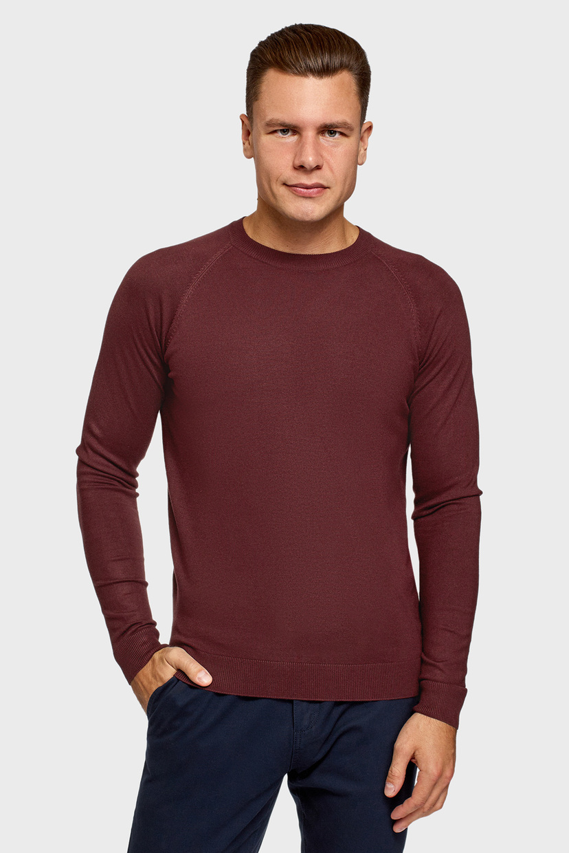 

Мужской бордовый джемпер Oodji  4B112019M/50037N/4900N, Мужской бордовый джемпер Oodji M 4B112019M/50037N/4900N