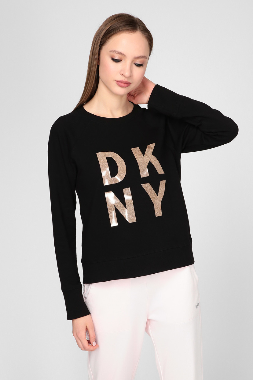 

Женский черный свитшот TERRY FOIL STACKED L DKNY XS DP0T7990