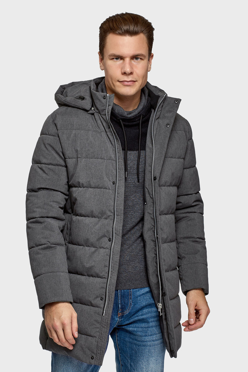 

Мужская серая куртка Oodji XXL 1L113003M/49541N/2500M