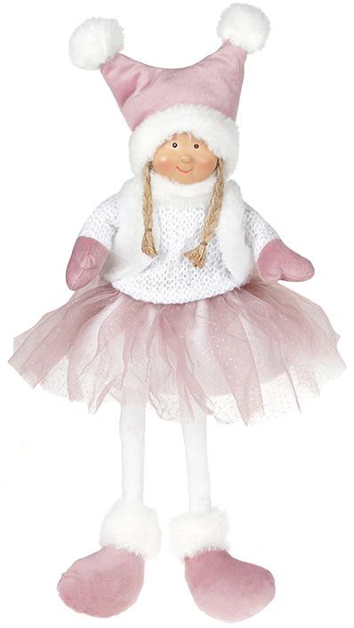 

Мягкая игрушка Девочка в юбочке Pink 20х12х43 см, сидячая Bona DP42573