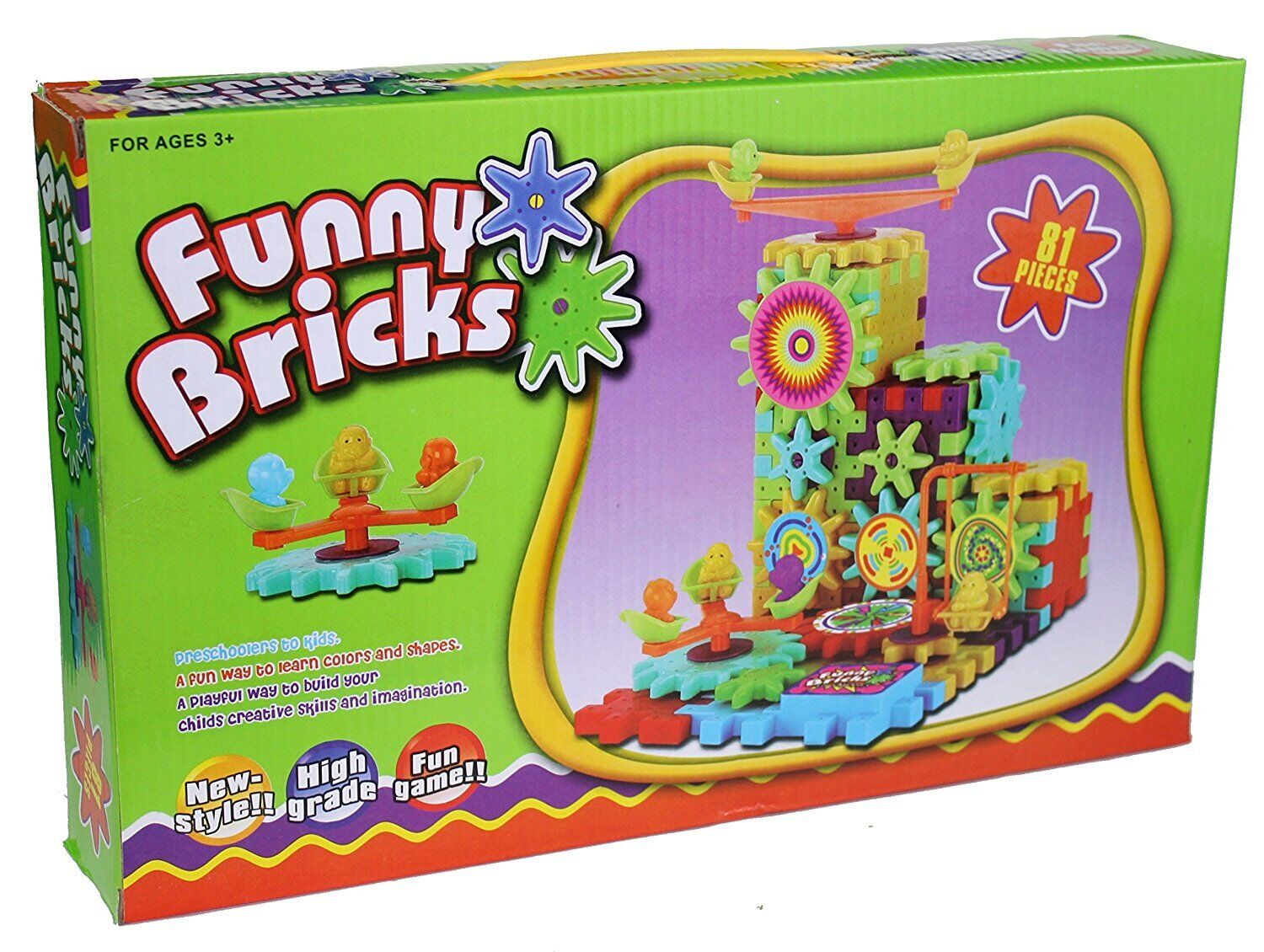 

Детский развивающий конструктор Funny Bricks Фанни Брикс 81 деталь