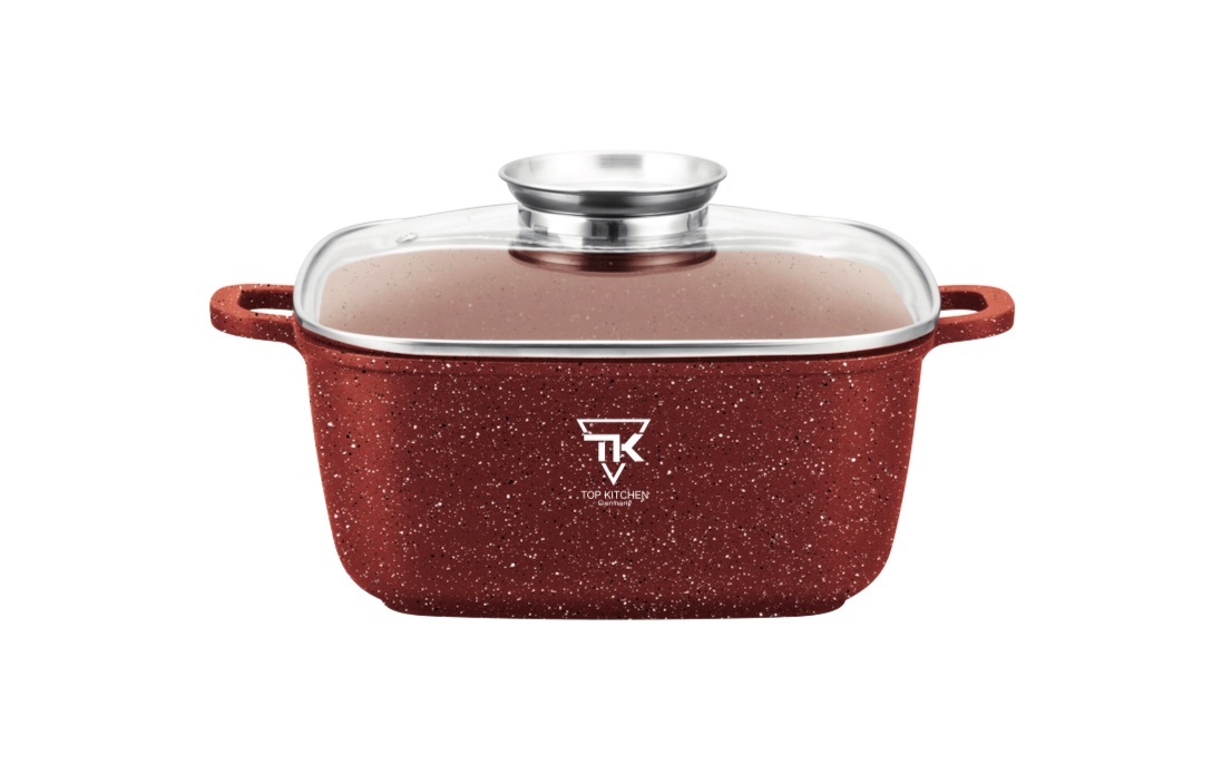 

Кастрюля с крышкой 6.7 л Top Kitchen ТК00056 бордо