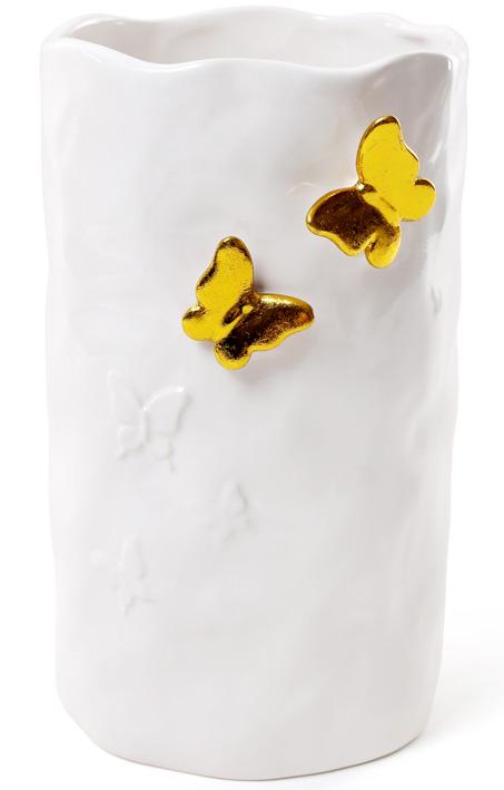 

Ваза настольная ceramic Золотые Бабочки 23 см, белая Bona DP41758