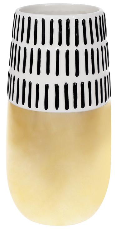 

Ваза ceramic Kamarin 25.5см Black полосы с золотом Bona DP67929