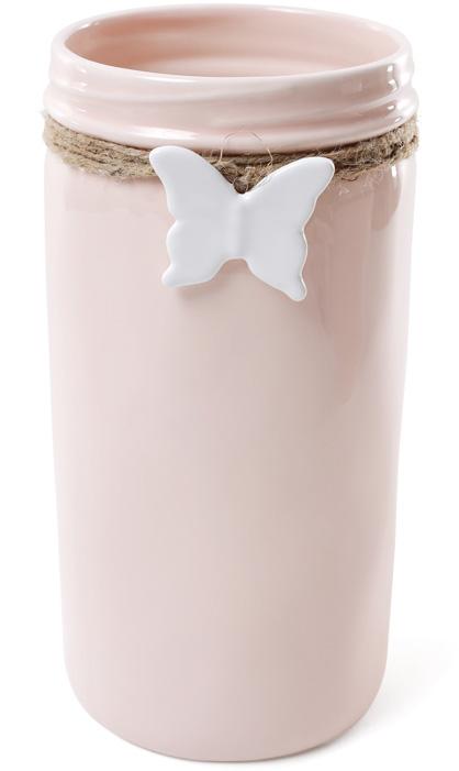 

Ваза настольная для цветов Flowers Garden Бабочка 26 см ceramic , розовая Bona DP41724