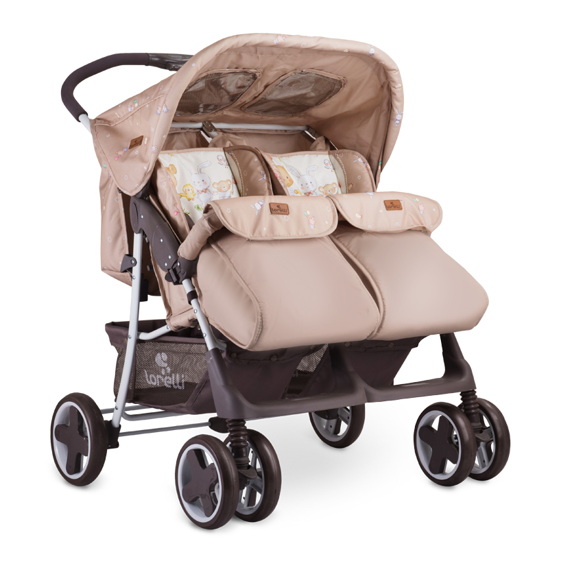 

Коляска для двойни TWIN beige bear party Bertoni/Lorelli BMK74958