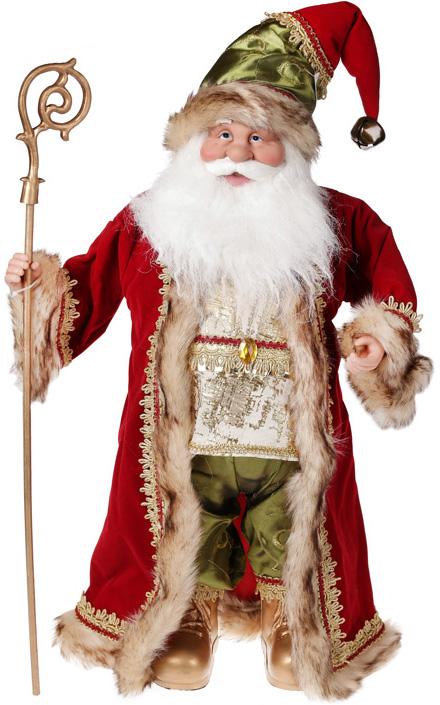 

Фигура Santa с золотым посохом 71 см, красный с зеленым Bona DP43002