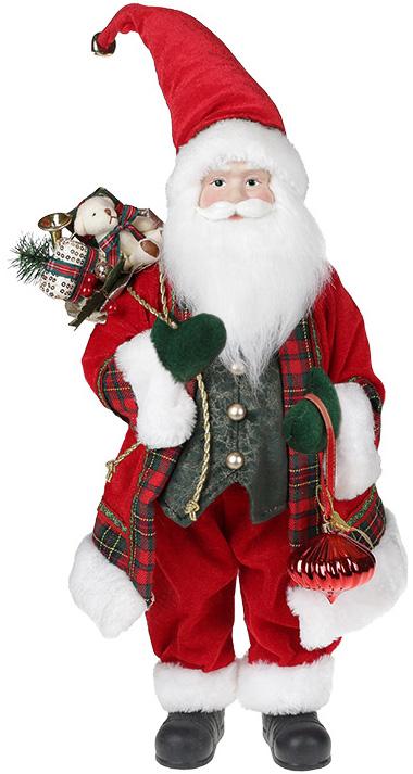 

Новогодняя фигурка Санта с игрушкой 46см (мягкая игрушка), красный с зеленым Bona DP73688