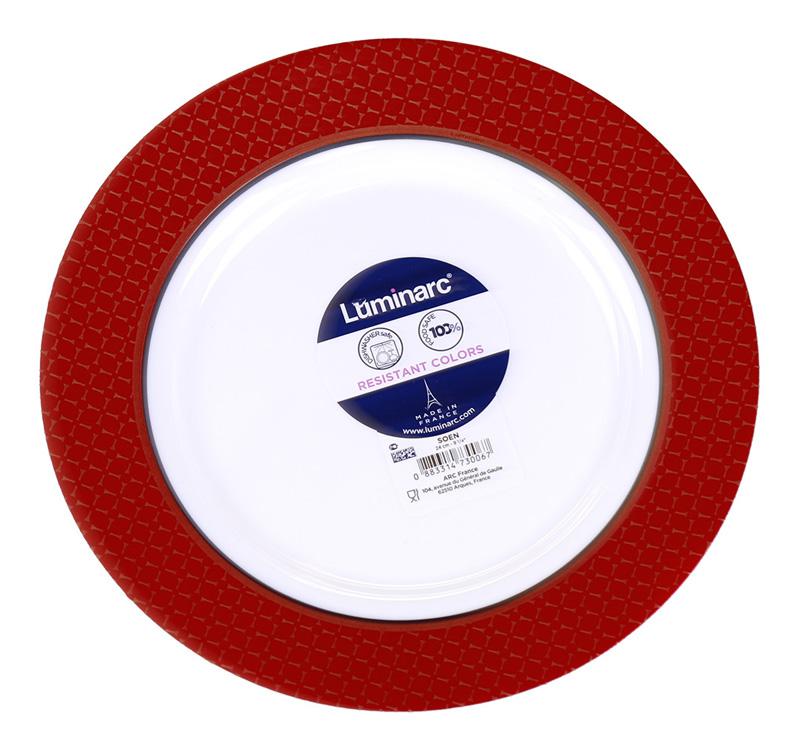 

Набор 6 десертных тарелок Soen Red диаметр 19см, эмаль Luminarc DP40368