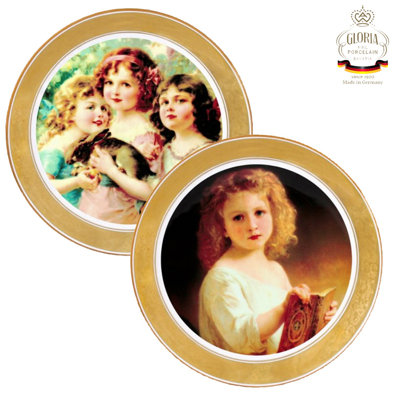 

Фарфоровые декоративные тарелки Victorian era 2 шт Gloria Porzellan T-SS33018