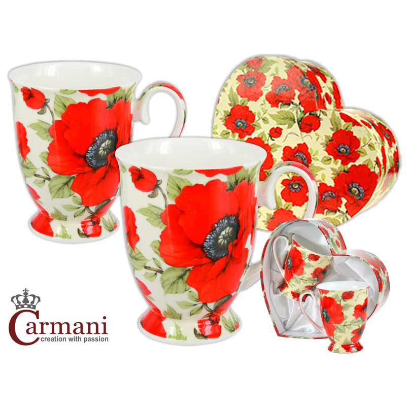 

Набор из 2 кружек Bright poppies Carmani T-SS33067