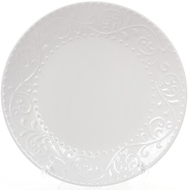 

Набор 6 обеденных тарелок Leeds Ceramics диаметр 27.5см, каменная керамика (белые) Bona DP40084