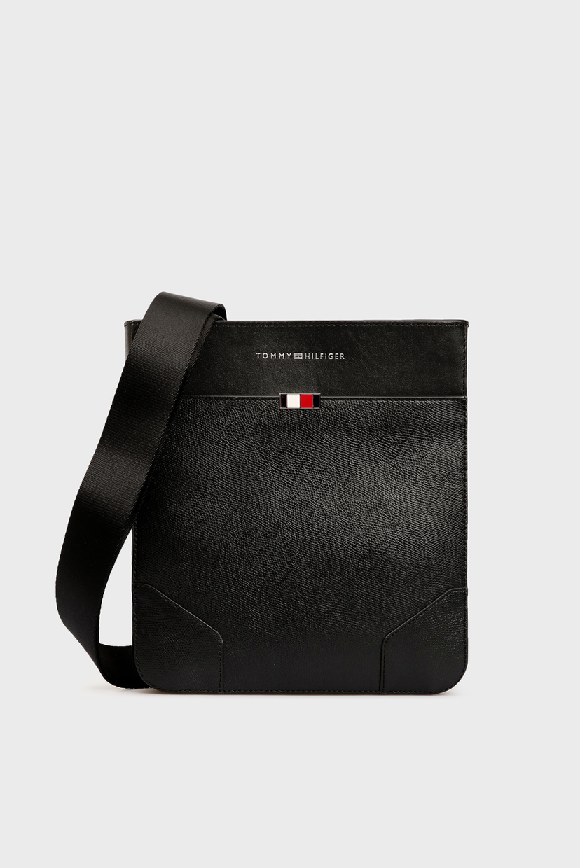 

Мужская черная кожаная сумка Tommy Hilfiger OS AM0AM06461