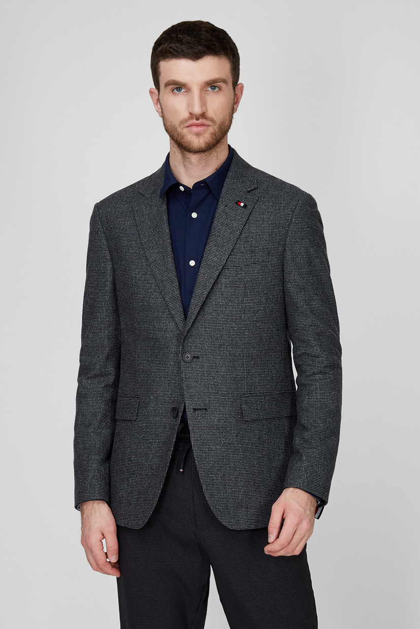 

Мужской серый шерстяной пиджак Tommy Hilfiger 48 TT0TT08454
