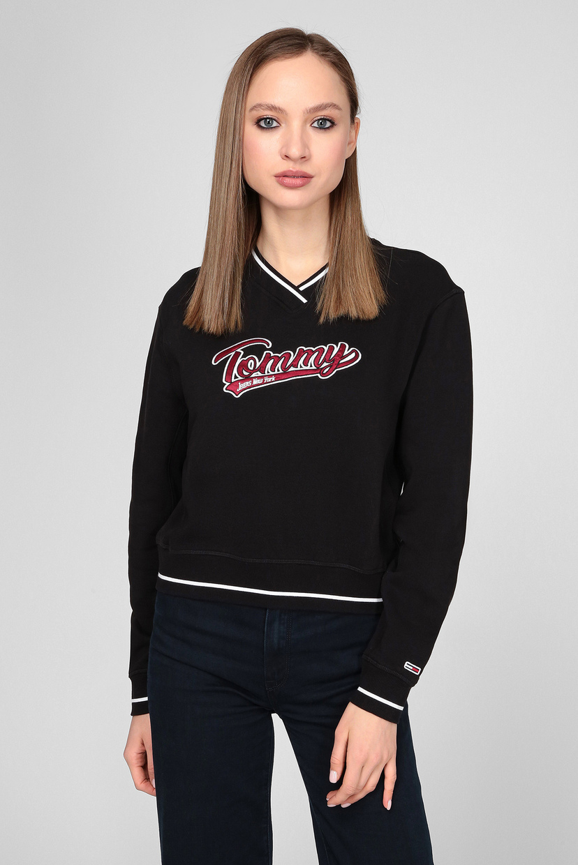 

Женский черный свитшот TJW V-NECK SWEATSHIRT Tommy Hilfiger XS DW0DW08988