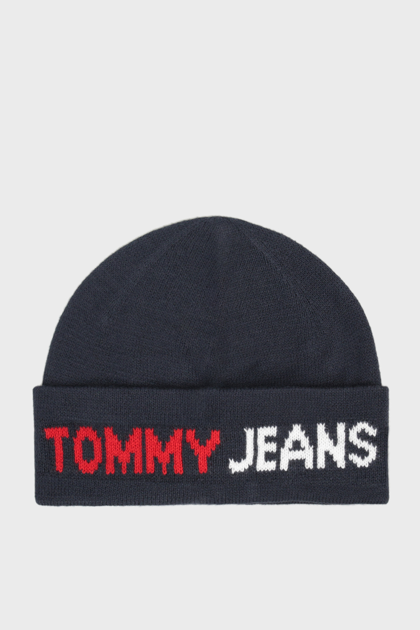

Мужская синяя шапка TJM LOGO TAPE SHORT BEANIE Tommy Hilfiger OS AM0AM06659