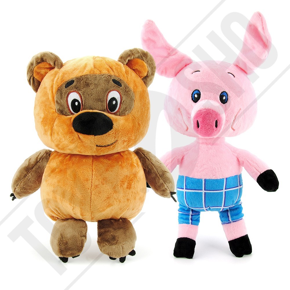 

Комплект м'яких іграшок KinderToys Вінні Пух і П'ятачок 30 см