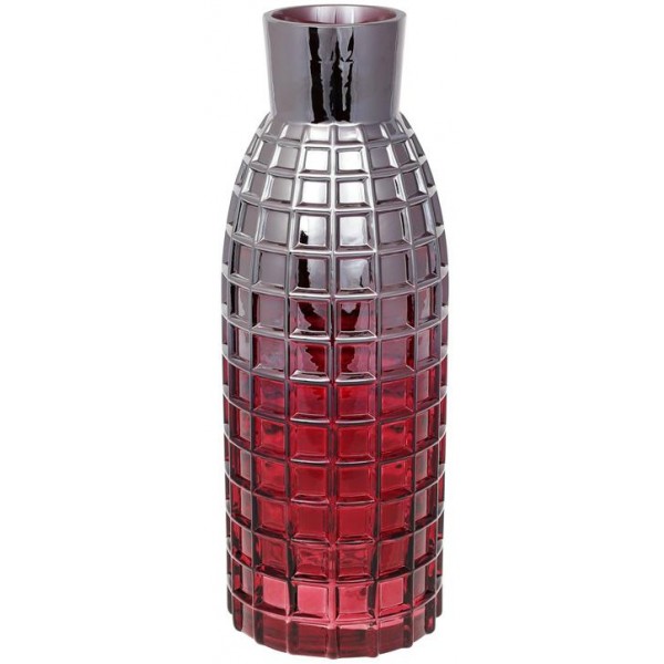 

Ваза декоративная Ancient Glass Топаз Ø12х33см, красное стекло