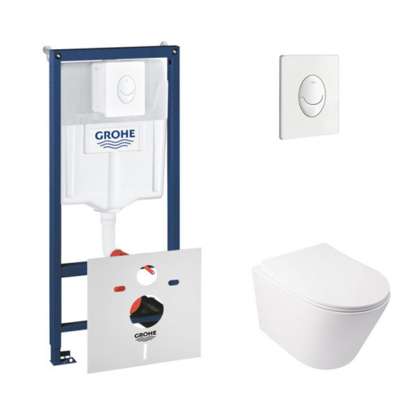 

Комплект инсталляция 4 в 1 Grohe Rapid SL 38722001 и унитаз с сиденьем Qtap Swan QT16335178W (SD00038242)