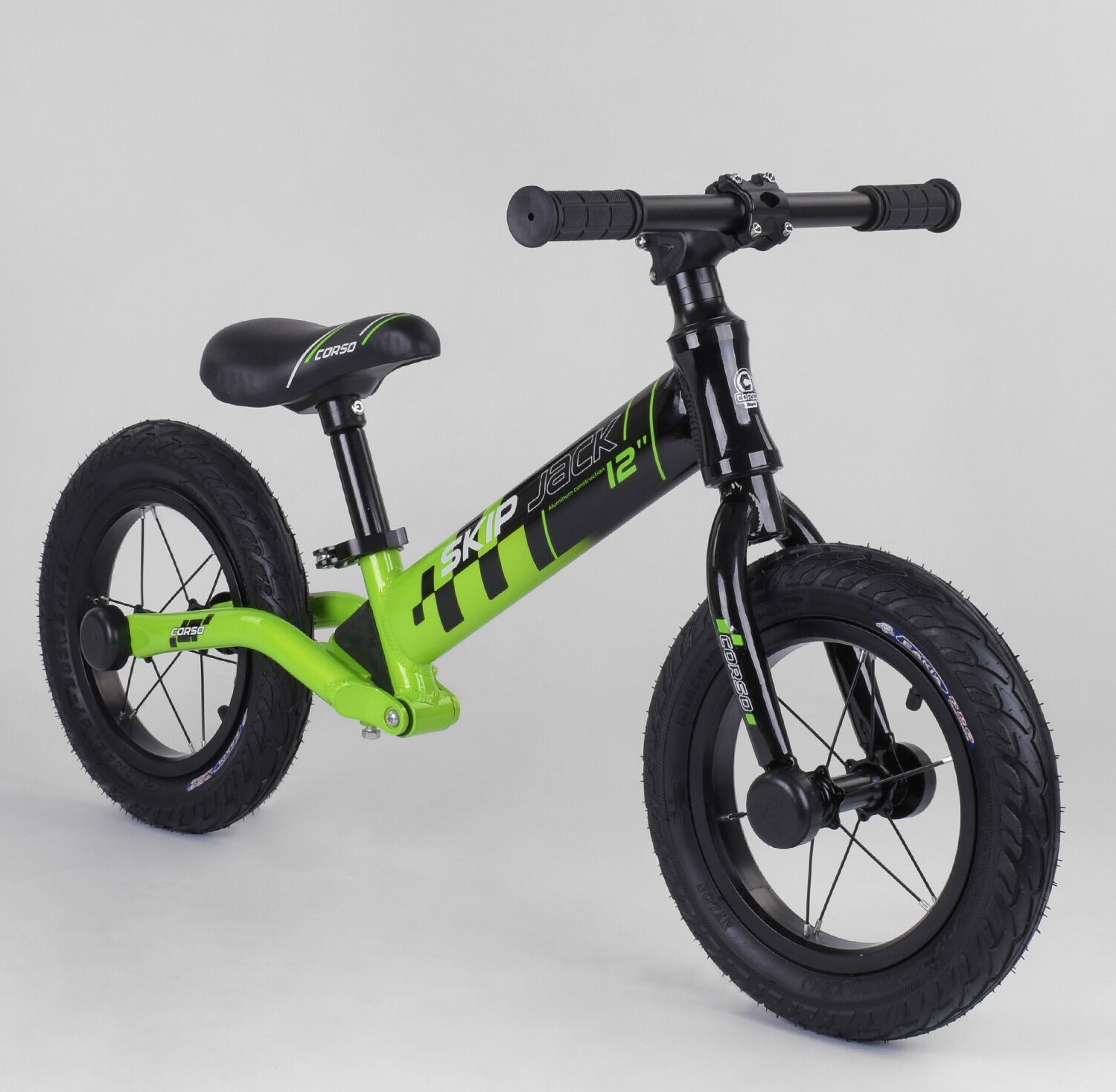 

Беговел Corso алюминиевая рама Skip Jack Black / Green (95112)