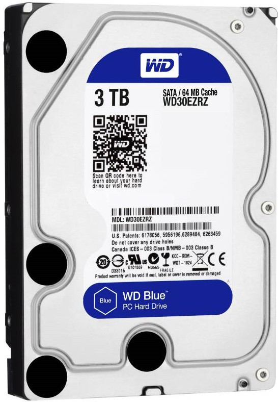 

Жесткий диск WD 3.5" SATA 3.0 3TB 5400 64MB Blue (JN63WD30EZRZ)