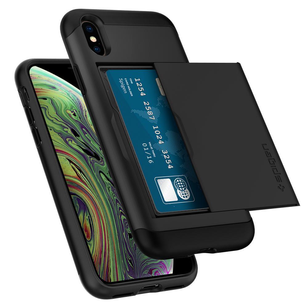 

Чехол Spigen для iPhone XS Slim Armor CS Black