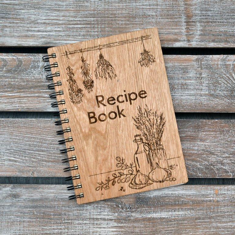 

Блокнот А5 с деревянной обложкой. My kitchen my rules. (А00629)