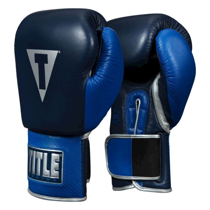 

Рукавиці TITLE Boxing Royalty Leather синій 14 унцій (0042)